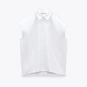 Zara White Button Down Shirt